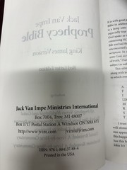 KJV Jack Van Impe Prophecy Bible Burgundy Leather Red Letter Limited Special Ed.
