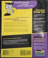 Business Leasing For Dummies by David G. Mayer (Paperback) Free Shipping