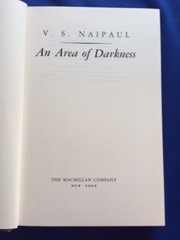 AN AREA OF DARKNESS – FIRST AMERICAN EDITION BY V.S. NAIPAUL