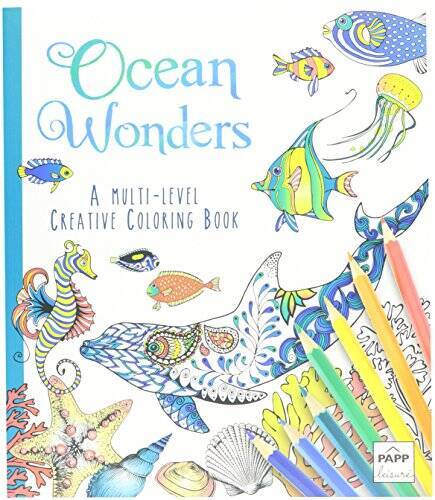 Ocean Wonders A Multi Level Adult Creative Coloring Book with Lay – ACCEPTABLE
