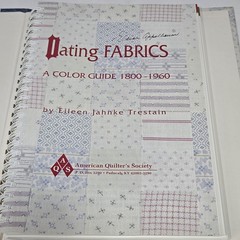 Dating Fabrics A Color Guide 1800-1960 Eileen Jahnke Trestain Spiral HC Book