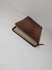 The Ryrie Study Bible NIV Brown Cowhide Leather Red Letter Moody 1986 80s VTG