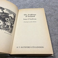 The Folklore of Ireland by Sean O’Sullivan 1974 hardcover book