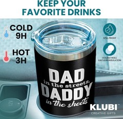 20oz Insulated Stainless Steel Tumbler – Dad in the Streets, Daddy in the Sheets