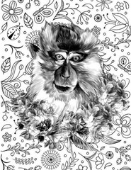 Save the primates Coloring book for Adults Teens 108 Pages 8.5 x 11 for All Ages