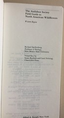 The Audubon Society Field Guide, North American Wildflowers Western Rgion 1979