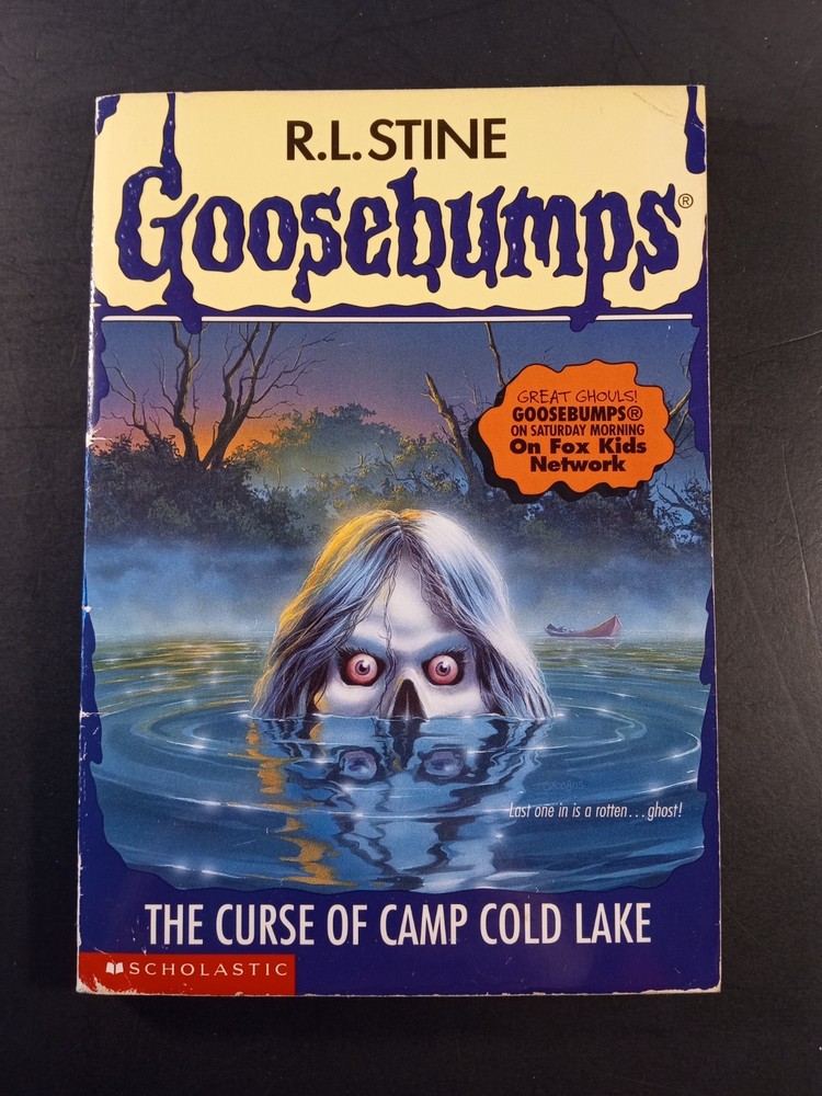 Goosebumps #56 The Curse of Camp Cold Lake Bookmark and Cards Attached 1st Print