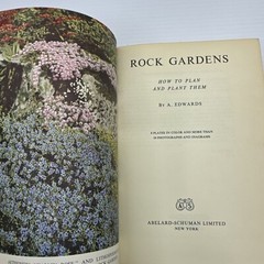 Rock Gardens How to Plan and Plant Them A. Edwards 1958 HC Vintage Garden Book