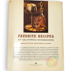 VTG 1968 Favorite Recipes of California Winemakers Cookbook Wine Pairings 60s