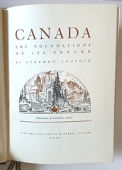 1941 1st Edition “Canada The Foundations of Its Future” Hardback Stephen Leacock