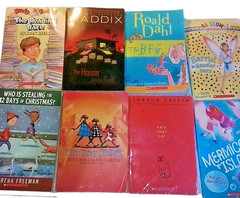 8 Book Lot Juvenile Fiction (Ages 9-12), Intermediate Reading Level Grades 6-8