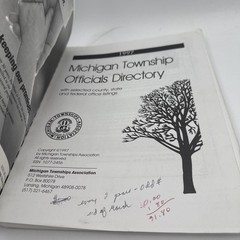1997 State of Michigan Township Officials Directory spiral Bound Book 232 Pages