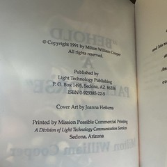 Behold a Pale Horse William Cooper Unrevised 1991 500p Protocols of Zion CFR NWO