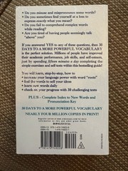 30 DAYS TO A MORE POWERFUL VOCABULARY [Revised, 2012]- SEALED, RARE!!!!!
