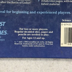 Star Wars Role Playing Game 2nd Edition West End Games Hardcover 1993
