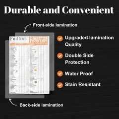 Water-Resistant Diabetic Food List & Glycemic Index Organizer – Portable Comfort