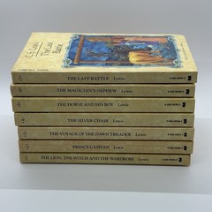 Vintage CS Lewis Chronicles Of Narnia Complete Book Box Set 1987 Paperback