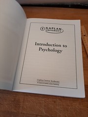 Kaplan University Introduction to Psychology Paperback ASIN 1581524617