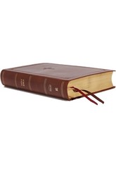 SNAP CLOSURE NKJV LARGE PRINT(10.5pt) Personal Size Brown Leathersoft Bible