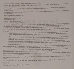 Hendrickson Holy Bible NLT Center Column Reference Ed. 2020 Loose Leaf 3-Ring