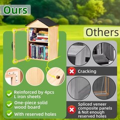 Weatherproof Little Library Box with Rust-Proof Hinges – Perfect for Neighbors