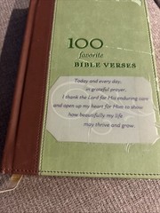 Hallmark 100 Favorite Bible Verses Faux Leather Bound Gold Edges Bookmark 2005
