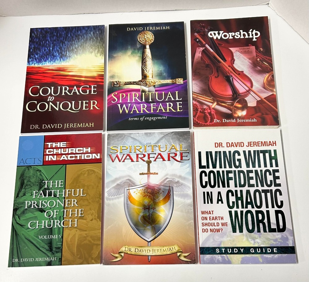 Lot of 6 Dr. David Jeremiah PB Books: Courage To Conquer, Spritual Warfare..