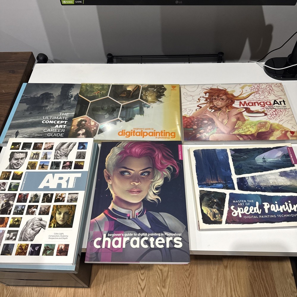 Lot Of 6 3DTotal Publishing Art Guide Digital Painting Books