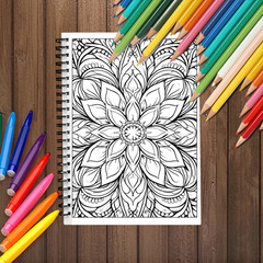 Spiral Coloring book -30 Sheets adult coloring book, 11.3 x 8.3 inches, 100g thi