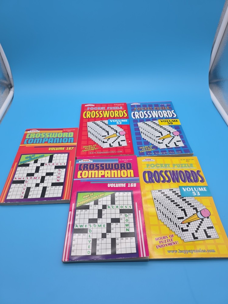 Kappa Puzzles Crossword Books Leisure Time Companion Super Lot 5 New