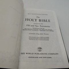 World Heritage Reference Bible KJV 1970s MOROCCO LEATHER Red Letter 857C