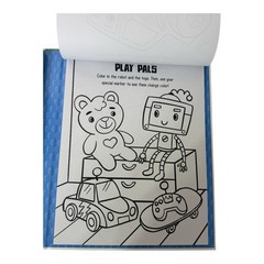 Robots, Racers, Dinosaurs Coloring Secret Messages Book & Pen Over 30 Pages
