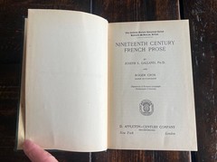 Nineteenth Century French Prose By Joseph S. Galland & Ropger Cros 1931