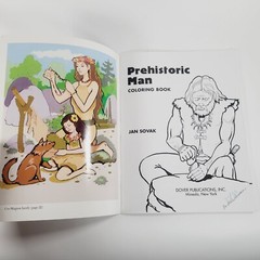 PREHISTORIC MAN, COLORING BOOK By Jan Sovak Dover Clean History Homeschool