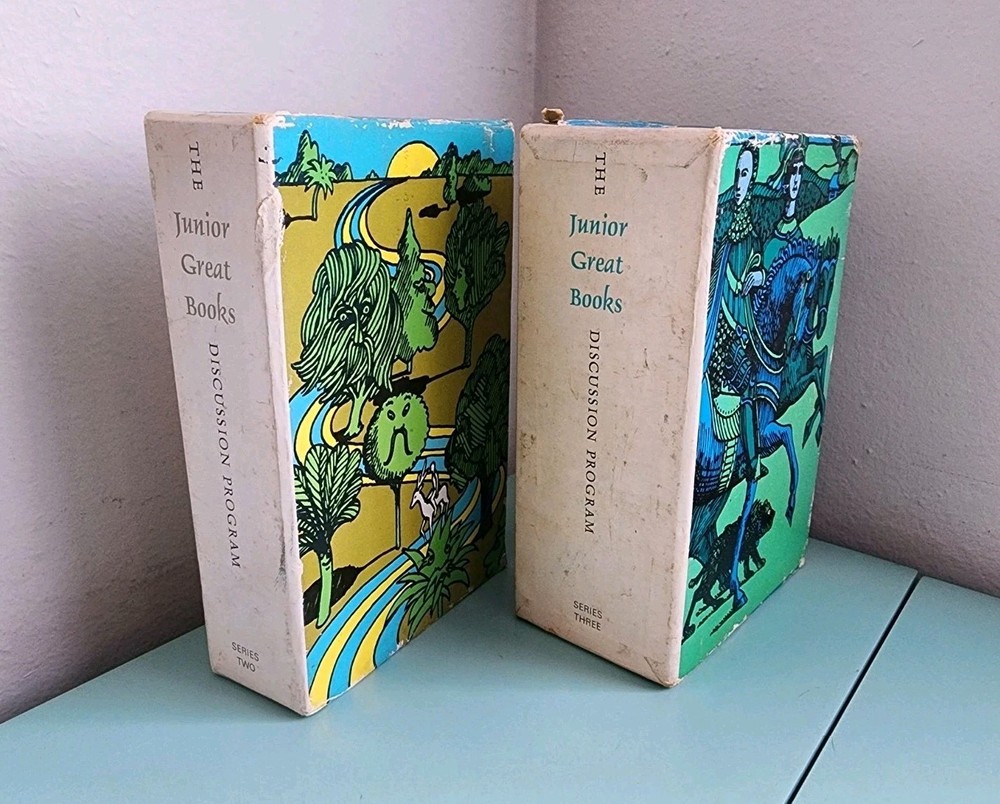 Lot of 2 Vintage Junior Great Books Box Sets Series 2 & 3 Complete 1960s 1970s