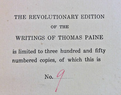 The Writings of Thomas Paine Vol 1 ~1908~American Revolutionary Number 9 of 350