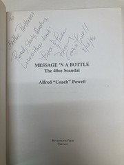 SIGNED Message 'n a Bottle: The 40oz Scandal by Alfred Powell Paperback