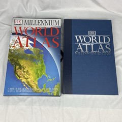 Millennium Edition DK World Atlas Large 12×18 w/ Box Made in USA Vintage 1999