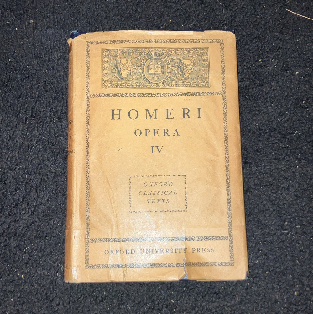 Oxford Classical Texts Homeri Opera IV Homer Latin Hardcover w/ Dust Jacket
