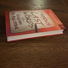 Famous Last Words: A Novel – hardback, by McAllister Gillian – Very Good