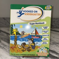 HOOKED ON KINDERGARTEN SUPER WORKBOOK By Hooked On Phonics BRAND NEW 320 Pages