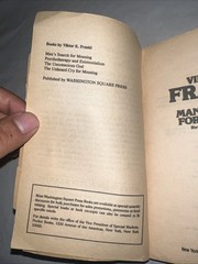 Viktor E Frankl Mans Search For Meaning Revised & Updated Paperback 1985