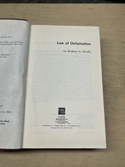 Law of Defamation by Rodney A. Smolla Hardcover 1994 Clark Boardman Callaghan