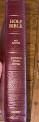Oxford Scofield Study Bible Crimson Hand Grained Morocco Leather Red Letter 1945