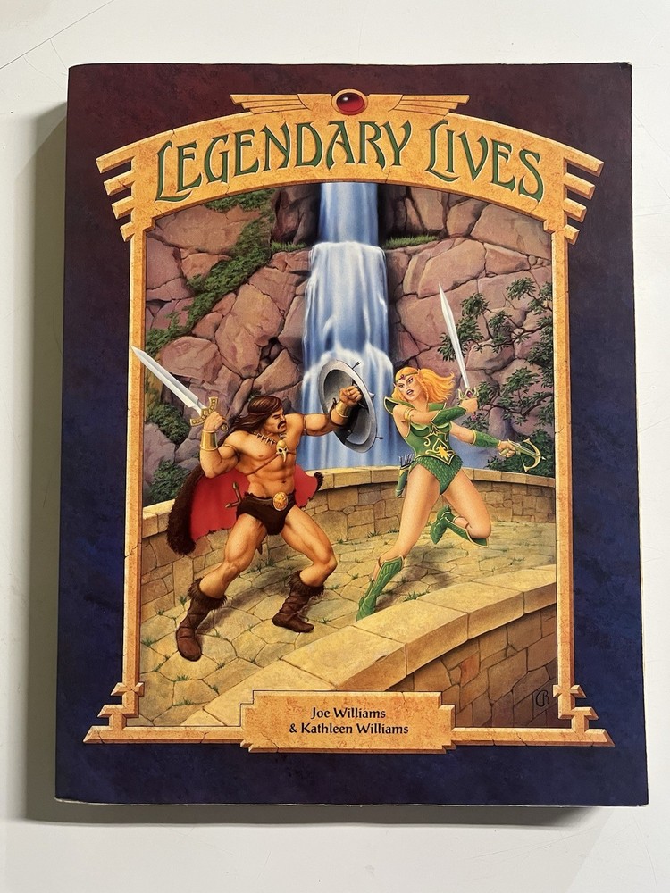 LEGENDARY LIVES – 2nd Edition (1993) Fantasy RPG Book Marquee – RARE Old School