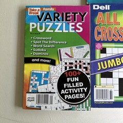 Lot of 10 Variety Puzzle Books – Crosswords, Word Find, Etc. – Dell, Kappa