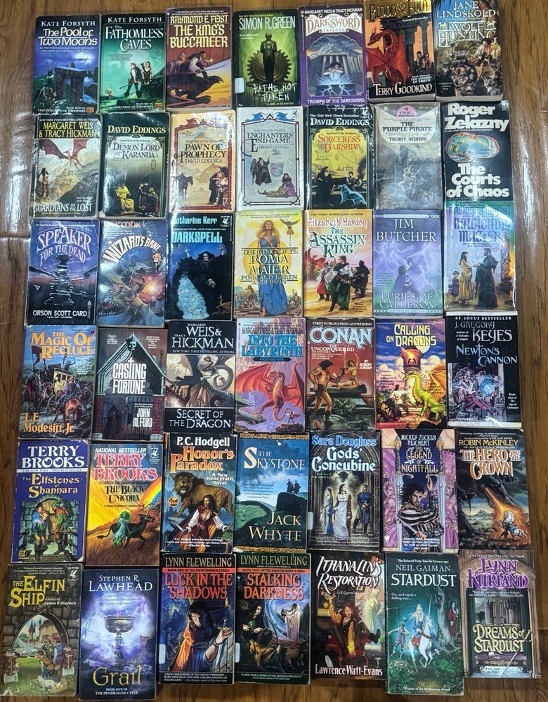 Fantasy/Science Fiction Vintage/Modern Lot 42 PB Book Mixed Authors & Titles B
