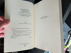 VG! Religious Dimensions of Biblical Texts by Daniel Patte Paperback