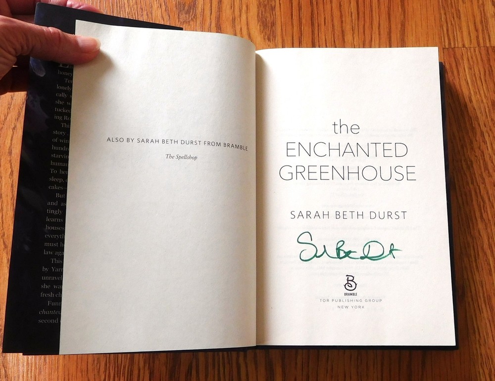 SIGNED ~ The Enchanted Greenhouse ~ Sarah Beth Durst 1st/1st Sprayed Edges HC DJ