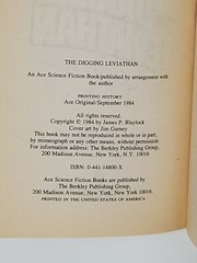 JAMES P. BAYLOCK (JAMES GURNEY) SIGNED 1ST – The Digging Leviathan